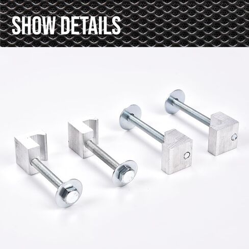 مربع الأداة Mount j Hook Toolbox Pickup Paull Rail Kit Kit Clamp Tiedown Truck 4PCS in Saudi Arabia