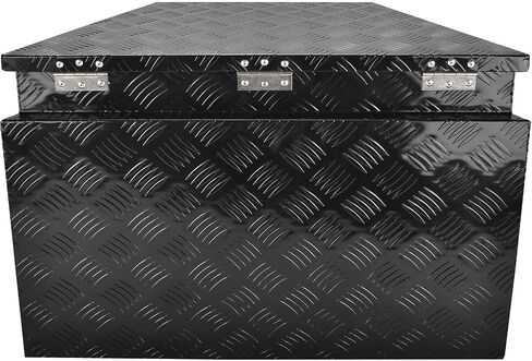 WPLUS WORKS 29"X 18"X 16"D Heavy Duty Aluminum Generator Tool Box Truck Pick Up Tounge Trailer Storage(Black) in Saudi Arabia