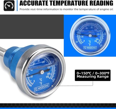 Black Oil Temperature Thermometer Dipstick Engine Oil Dipstick Replacement Compatible with Suzuki DRZ400 DRZ400E DRZ400S DRZ400SM 2000-2024 See Fitment in Saudi Arabia