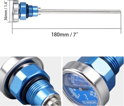 Black Oil Temperature Thermometer Dipstick Engine Oil Dipstick Replacement Compatible with Suzuki DRZ400 DRZ400E DRZ400S DRZ400SM 2000-2024 See Fitment in Saudi Arabia