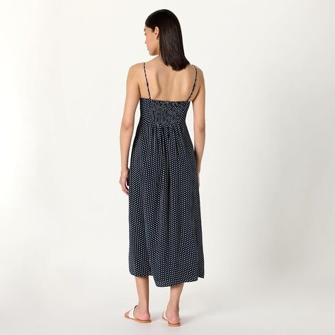 The Drop Women's Linea Spaghetti Strap Maxi Dress with Front Slit in Saudi Arabia