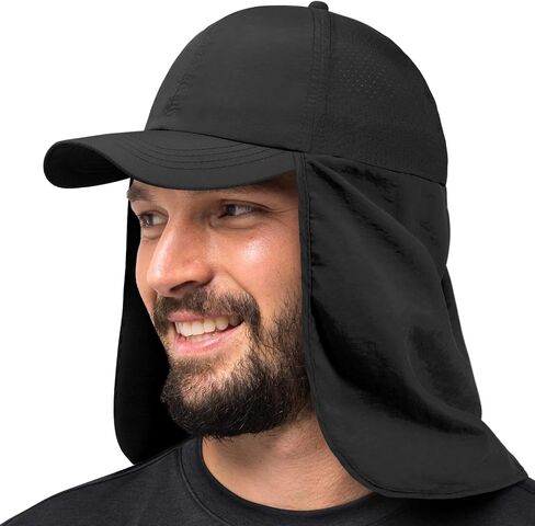 M/L/XL/XXL Waterproof UPF50+ Sun Hats with Neck Flap for Men Women Light Fishing Hat Cool Baseball Cap for Hiking Beach in Saudi Arabia