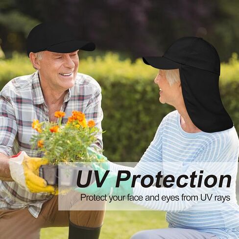M/L/XL/XXL Waterproof UPF50+ Sun Hats with Neck Flap for Men Women Light Fishing Hat Cool Baseball Cap for Hiking Beach in Saudi Arabia