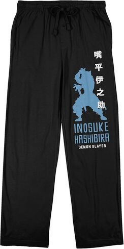 Demon Slayer Inosuke Silhouette Adult Black Sleep Pajama Pants in Saudi Arabia