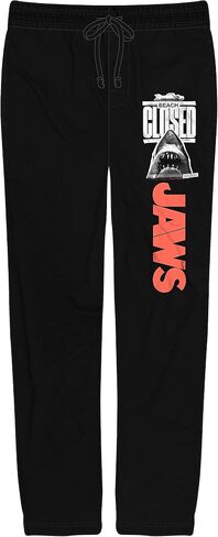 Mens Jaws Classic Horror Movie Black Graphic Print Sleep Pajama Pants in Saudi Arabia