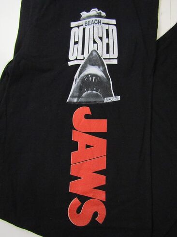 Mens Jaws Classic Horror Movie Black Graphic Print Sleep Pajama Pants in Saudi Arabia