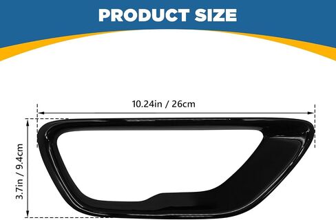 TOPUS Fog Light Covers for Jeep Grand Cherokee 2017-2021 Limited、Laredo、Overland Driver and Passenger Side Fog Lamp Bezel Replacement(Glossy Black) in Saudi Arabia