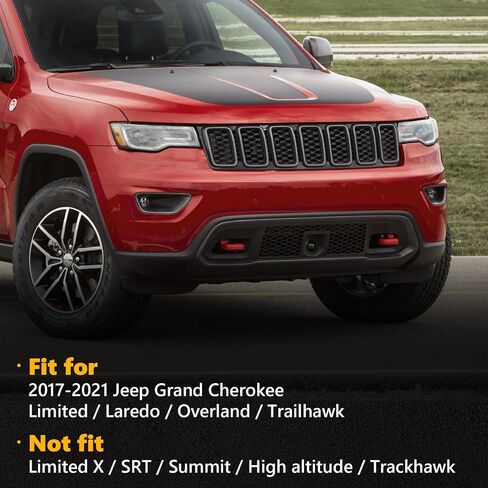 TOPUS Fog Light Covers for Jeep Grand Cherokee 2017-2021 Limited、Laredo、Overland Driver and Passenger Side Fog Lamp Bezel Replacement(Glossy Black) in Saudi Arabia