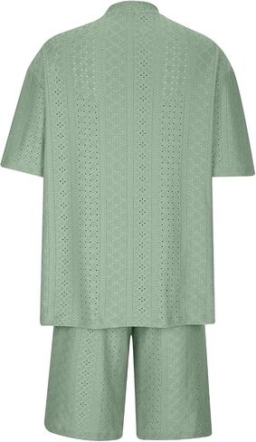 Womens Summer Beach Vacation Outfits 2024 2 Piece Short Set Oversized Tshirt Bermuda Shorts Matching Lounge Sets in Saudi Arabia