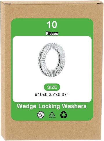 uxcell Wedge Locking Washers for #10 Bolts, 10pcs 304 Stainless Steel Washers Vibration Resistant Safety Washers in Saudi Arabia