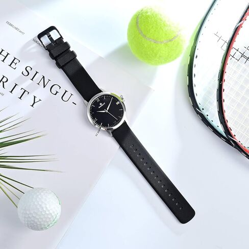 ANNEFIT Silicone Watch Bands for Men Women, Soft Rubber Watch Strap with Quick Release, Band Width 14mm with Silver Buckle (Army Green) in Kuwait