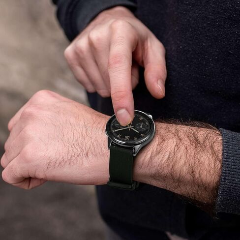 ANNEFIT Silicone Watch Bands for Men Women, Soft Rubber Watch Strap with Quick Release, Band Width 14mm with Silver Buckle (Army Green) in Kuwait