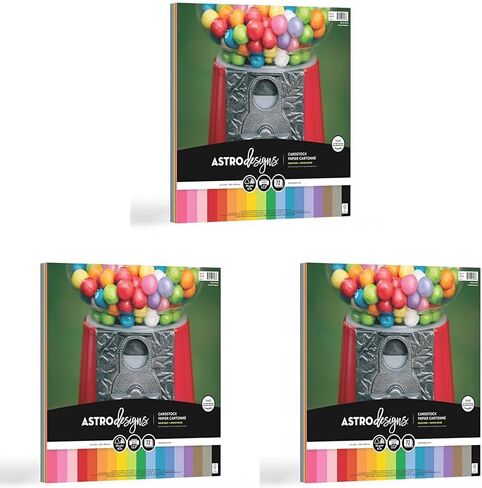 Astrodesigns/Creative Collection Starter Kit Cardstock ، 12 "× 12" ، 65 رطلًا/176 GSM 18-Color Lindsmitment ، 72 ورقة (46408-03) in Kuwait