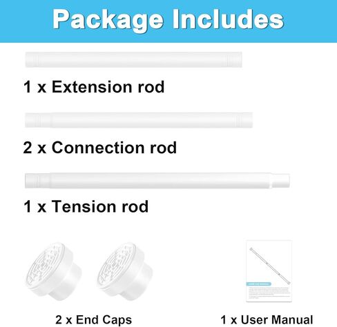 قضيب ستارة التوتر من 28 إلى 48 بوصة، قضبان توتر بيضاء قابلة للتعديل، قضبان ستائر محملة بنابض، 7/8 بوصة، قضبان ستائر بدون حفر، قضبان شد للنوافذ، خزانة غرفة النوم، باب المدخل in Kuwait