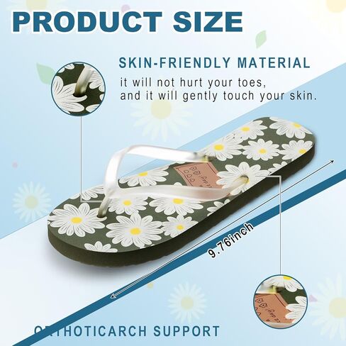 3 Pair Flower Flip Flops for Women Shower Shoes Rubber Thong Style Beach Sandals for Wedding Guest Shower Summer in Kuwait