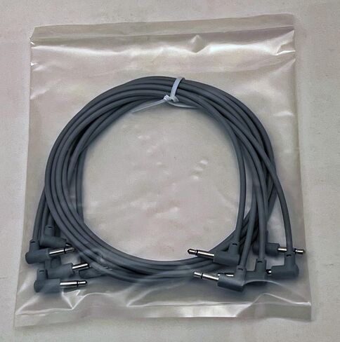 Luigis Modular M-PAR Right Angled Eurorack Patch Cables - Package of 5 Gray Cables, 12" (30 cm) in Saudi Arabia
