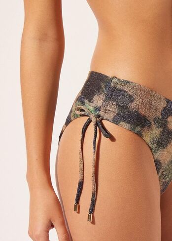 Woman's High Waist Swimsuit Bottom Sparkling Camouflage in Kuwait