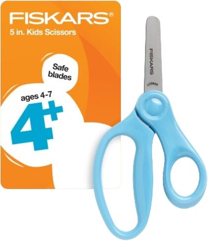 Fiskars 5" Blunt-Tip Scissors for Kids 4+ - Scissors for School or Crafting - Back to School Supplies - Blue in Saudi Arabia