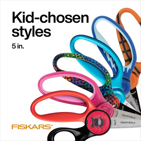 Fiskars 5" Blunt-Tip Scissors for Kids 4+ - Scissors for School or Crafting - Back to School Supplies - Blue in Saudi Arabia