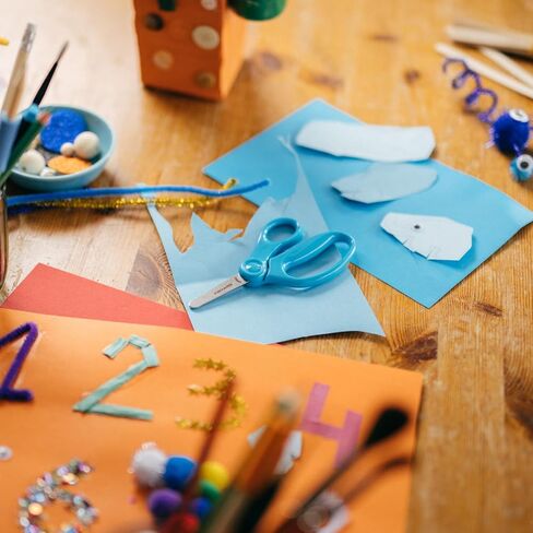Fiskars 5" Blunt-Tip Scissors for Kids 4+ - Scissors for School or Crafting - Back to School Supplies - Blue in Saudi Arabia