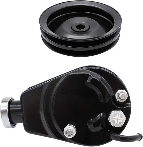 LWP Power Steering Pump with Double Groove Pulley Kit Compatible With GM Chevy Pontiac SBC BBC 265 283 305 327 350 383 400 With keyway Units Long Water Pump (Black) in Kuwait