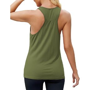 قمم تجريب Mippo للنساء Racerback Athletic Tank Tops Yoga قمصان اليوغا بلا أكمام in Kuwait