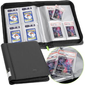 FunGuys Graded Card Binder, 60 PSA Slab Holder, 6 Pocket Graded Card Storage, Slab Binder, PSA Card Graded Display Case Album, Zipper Binder, Card Collection Binder, MTG Card Binder in Kuwait