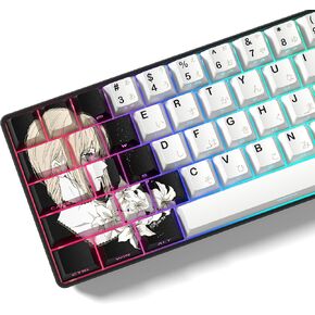 Rainy PBT Key caps 75 Percent, Blue Cherry Keycaps, Dye Sub Keyboard Keycaps for 60% 65% 75% 80% 100% Cherry Gateron MX Switches Mechanical Keyboard in Saudi Arabia