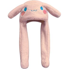 أنيمي Pochacco الأذن تتحرك القفز قبعة رقيق قبعة صغيرة لينة الدافئة الشتاء رئيس ارتداء القبعات لطيف للنساء أبيض وأسود in Kuwait