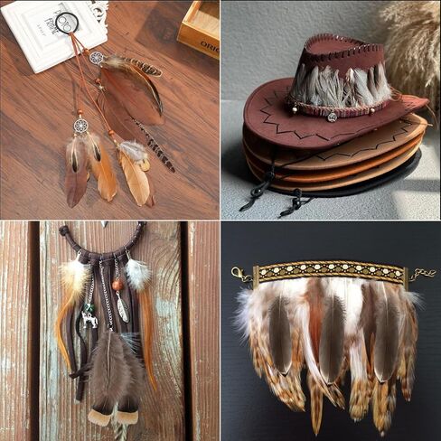 THARAHT 240pcs Mix Colour Eight Style Spotted Small Natural Bulk Feathers 2-6 Inches for for Sewing Crafts Clothing Jewelry Wedding Hair Hats Dream Catcher Decoration Guinea Fowl Feathers in Kuwait