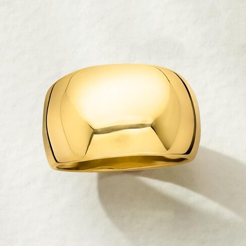 Ross-Simons Italian 18kt Gold Over Sterling Dome Ring in Saudi Arabia