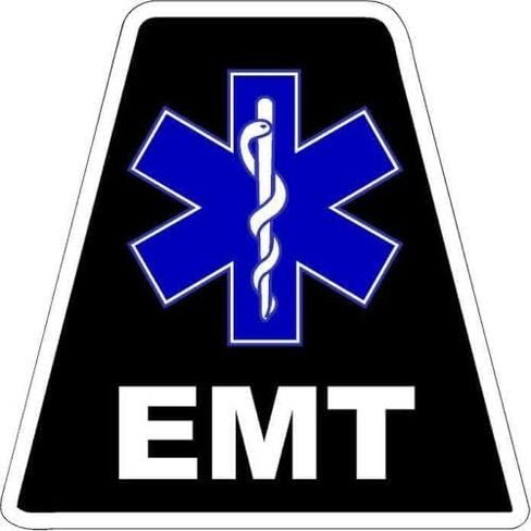 Kramer Black EMT خوذة Tetrahedrons ملصق خوذة EMT العاكس 2.25 х 2 في. in Saudi Arabia