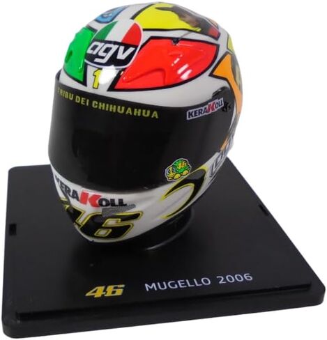 OPO 10 - Valentino Rossi Moto GP Mugello 1/5 Scale Helmet 2006 موسم متوافق مع Yamaha YZR -M1 - CR005 in Saudi Arabia