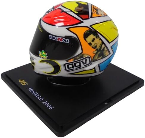 OPO 10 - Valentino Rossi Moto GP Mugello 1/5 Scale Helmet 2006 موسم متوافق مع Yamaha YZR -M1 - CR005 in Saudi Arabia