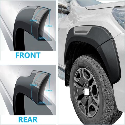 Auto Parts, Fender Flare Wheel Arches, Compatible For Toyota Hilux Revo 2015-2024, Fender Flare, Fender Kit(Basic version) in Saudi Arabia