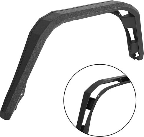 U-Box Gladiator Flat Frend Fender Fender W/LED أضواء إشارة الدوران لعام 2018-2025 Jeep Wrangler JL & JLU Unlimited & Jeep Gladiator JT-Throad Steel Guard Wheel Tlares in Saudi Arabia