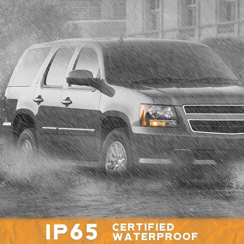 المصباح الأمامي لعام 2007-2013 Avalancha/Suburban 2500 ، 2008-2013 Tahoe Hybrid ، 07-14 Tahoe 1500 ، 2012-2014 Tahoe SSV Headlamp Black Housing Clear+الجانب الأيمن in Kuwait