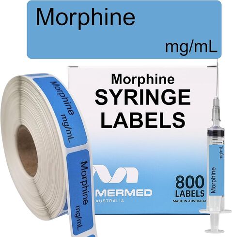 Acepromazine mg/mL Syringe Labels - Box of 800 Labels on roll (1" core) in Box. Printed in Australia by Specialist Medical Printer. Latex-Free Adhesive. in Saudi Arabia