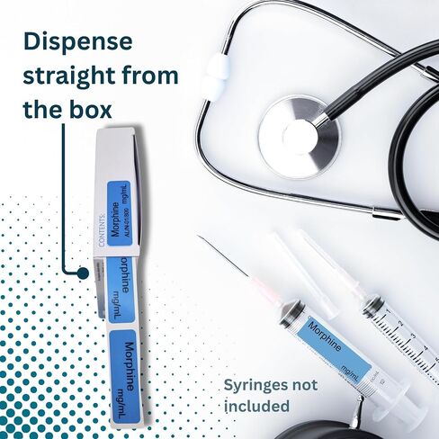 Acepromazine mg/mL Syringe Labels - Box of 800 Labels on roll (1" core) in Box. Printed in Australia by Specialist Medical Printer. Latex-Free Adhesive. in Saudi Arabia