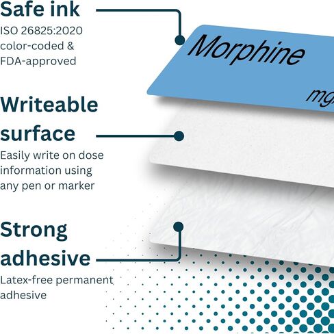 Acepromazine mg/mL Syringe Labels - Box of 800 Labels on roll (1" core) in Box. Printed in Australia by Specialist Medical Printer. Latex-Free Adhesive. in Saudi Arabia