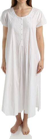 La Cera Women’s Victorian Lessgown ، 100 ٪ قطن ، جيوب جانبية ، خط العنق ، غلاف قصير ، ملابس صيفية in Saudi Arabia