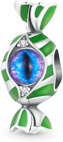 GNOCE Halloween Glow in the Dark Evil Eye Candy Charm Sterling Silver Bead Halloween Charm Fit Bracelet/Necklace for Women Wife/Jewelry Gift in Saudi Arabia