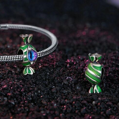 GNOCE Halloween Glow in the Dark Evil Eye Candy Charm Sterling Silver Bead Halloween Charm Fit Bracelet/Necklace for Women Wife/Jewelry Gift in Saudi Arabia