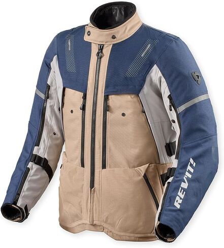 REV'IT! Men's Sand 5 H2O Adventure Touring Motorcycle Jacket (Sand/Blue - X-Large) in Kuwait