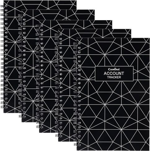 CASMONAL A5 Big Checkbook Register, Check Registers for Personal, Check Book Register & Debit Card Transaction Notebook, Checking Account Register, Business Ledger, Cash Log & Expense Tracker, Black in Kuwait