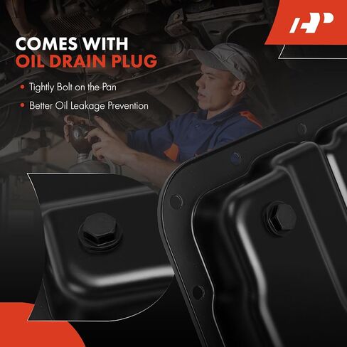 A-Premium Transmission Oil Pan with Drain Plug Compatible with Nissan Frontier, Pathfinder, TITAN, Armada, NV1500, NV2500, NV3500, 370Z & Infiniti Q50, G25, G37, QX80, Q60, M35, M37, M45, M56, QX56 in Saudi Arabia