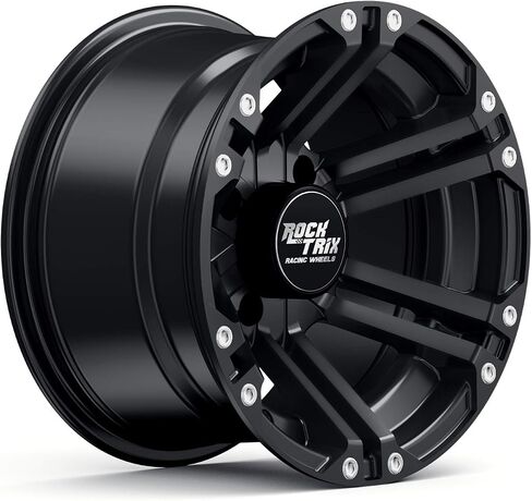 RockTrix RT101 12in ATV Wheels 4x110 Rims, 12x7, 5+2 F and 2+5 R Offset, SRA Only, Compatible with Honda Foreman 400 450 500, Rancher 350 400 420 Solid Rear Axle (Set of 4) in Saudi Arabia