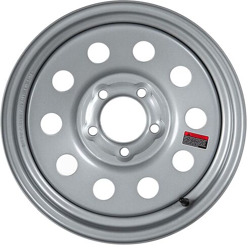 منفذ أجزاء المقطورة - 15 "× 5" - 5 Lug Silver Mod Solid Steel Trailer Rim - 5 × 5 نمط الترباس in Saudi Arabia