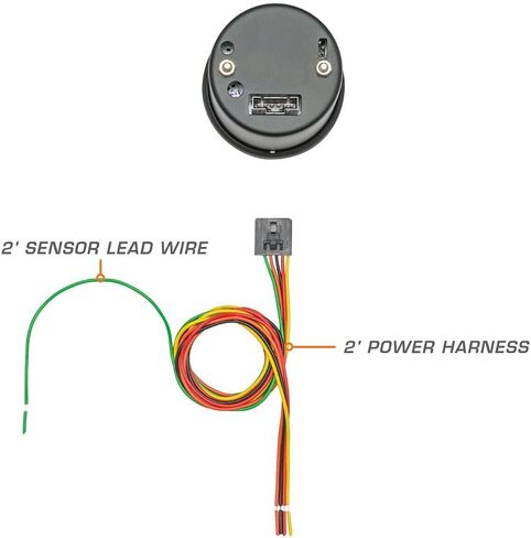 GlowShift 10 Color Digital Fuel Level Kit - عرض LED متعدد الألوان - عدسة ملونة - لمركبات الغاز والديزل - 2-1/16 "(52 مم) in Saudi Arabia