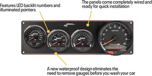 Longacre 52-44573 SMI_ Elite Waterproof 4 Gauge Set Panel in Saudi Arabia